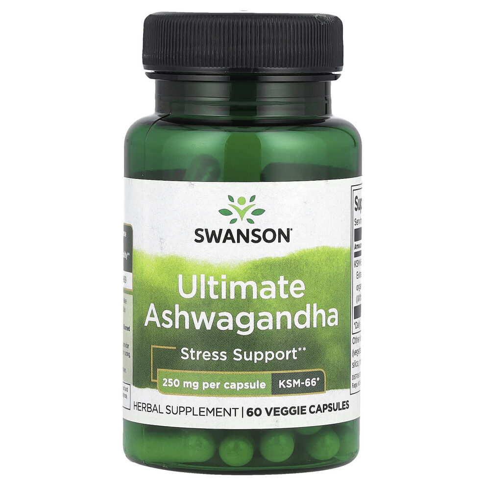 Swanson Ashwagandha Ultimate Ksm-66, 250Mg - 60 Vcaps