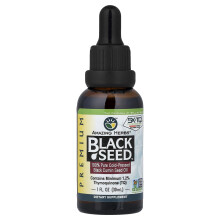 Amazing Herbs, Semente Preta, Óleo de Sementes de Cominho Preto 100% Puro, 1 fl oz (30 ml)