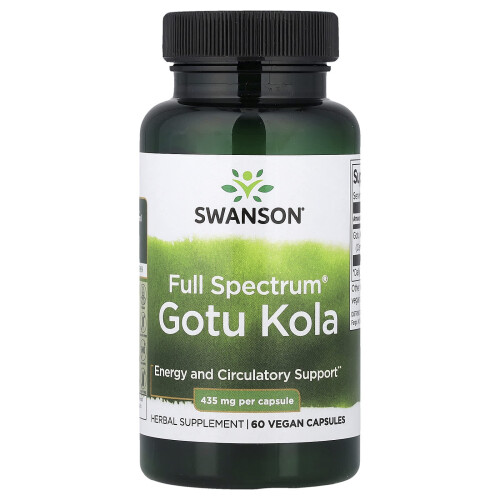 Swanson, Πλήρης Αスペκτρο Gotu Kola, 435 mg, 60 Σφαιρίδια