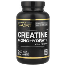 California Gold Nutrition, Esportivo, Creatina, 240 Cápsulas Vegetais