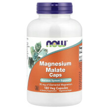 NOW Foods, Magnesium-Malat-Kapseln, 180 Veg Kapseln