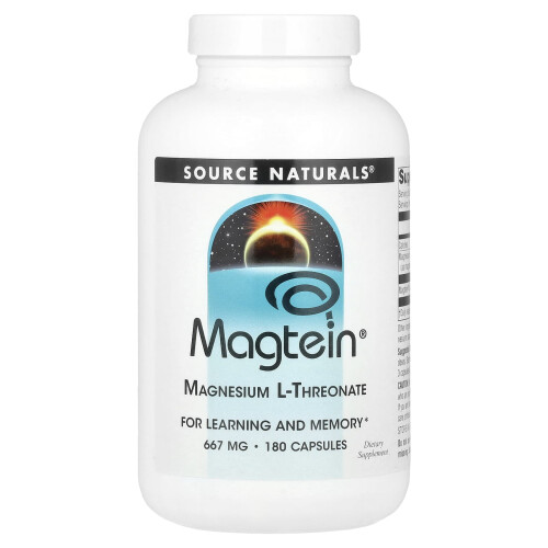 Source Naturals, Μαγκτεϊν, Μαγνησίου L-Θρεονάτη, 667 mg, 180 Καψούλες