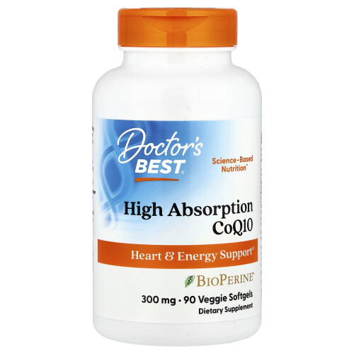 Doctor's Best, Υψηλής Απελευθερωτικής CoQ10 με BioPerine, 300 mg, 90 Φυτικής Μυξώματος
