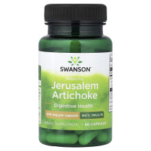 Swanson, Prebiotice de Articocă de Ierusalim, 400 mg, 60 Capsule