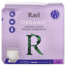 Rael, Calça de Período de Algodão Orgânico, S/M, 5 Contagem