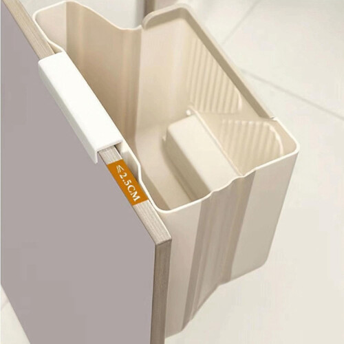 Foldable Wall-Mounted Trash Can with Lid 12L 2