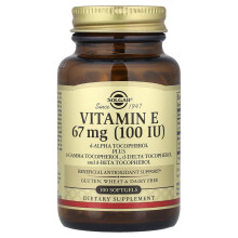 Solgar, Vitamina E di Fonte Naturale, 67 mg (100 IU), 100 Softgels