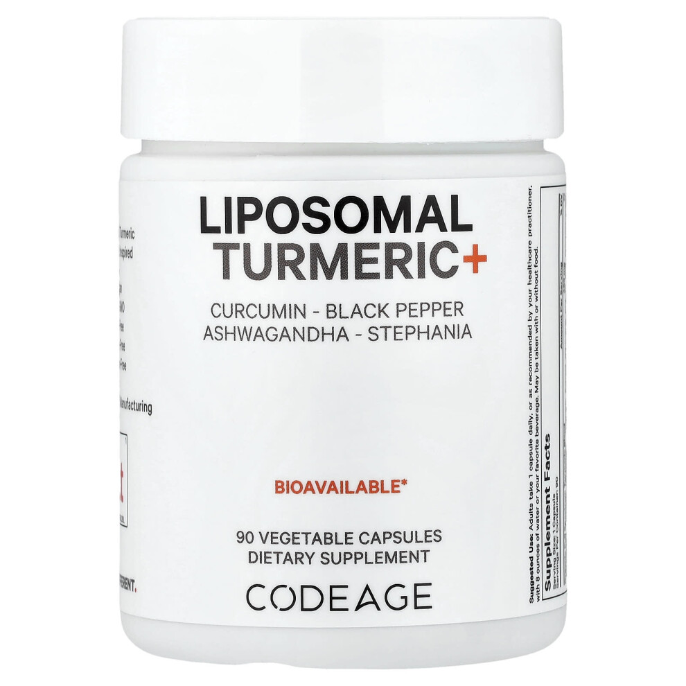 Codeage Black Liposomal Turmeric+, 90 Capsules