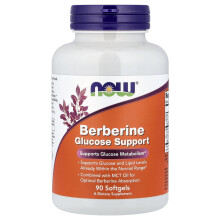 NOW Foods, Berberin Glukose Støtte, 90 Softgels