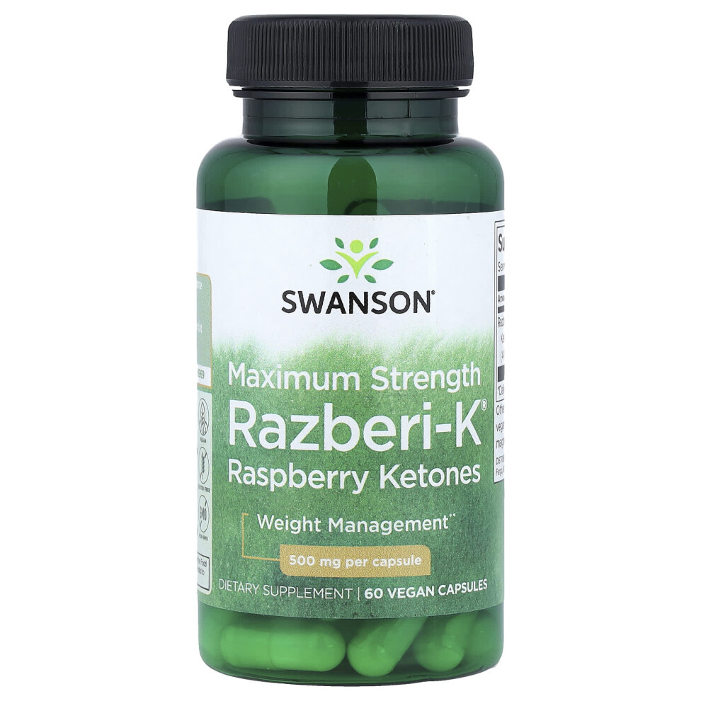 Swanson Razberi-K, 500Mg Maximum Strength - 60 Vcaps