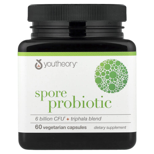 Youtheory, Προβιοτικό με Σπορέλες, 6 Billion CFU, 60 Vegetarian Capsules