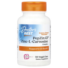 Doctor's Best, PepZin GI, Komplex Zinku s L-Karnozinem, 120 Veggie Kapiček