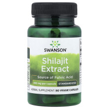 Swanson, Shilajit Extrakt, Standardiserat, 400 mg, 60 Veggie Capsul