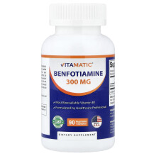 Vitamatic, Benfotiamina, 300 mg, 90 Vegetable Capsulek