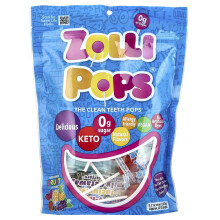 Zollipops, The Clean Teeth Pops, Fruit Flavors, Approx. 23-25 Pops, 5.2 oz