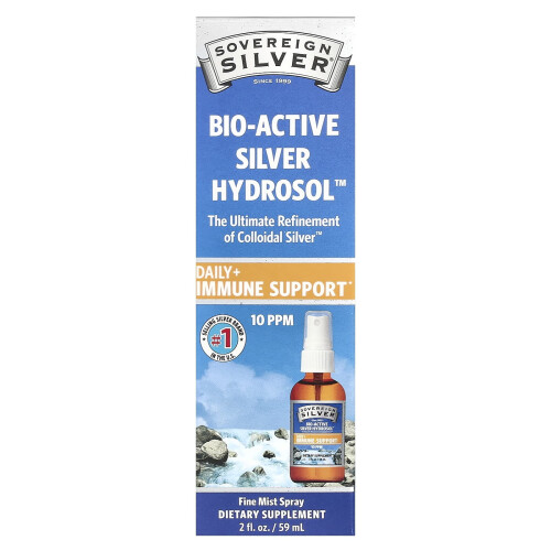 Sovereign Silver, Bio-Active Silver Hydrosol, Fine Mist Spray, 10 PPM, 2 fl oz (59 ml)