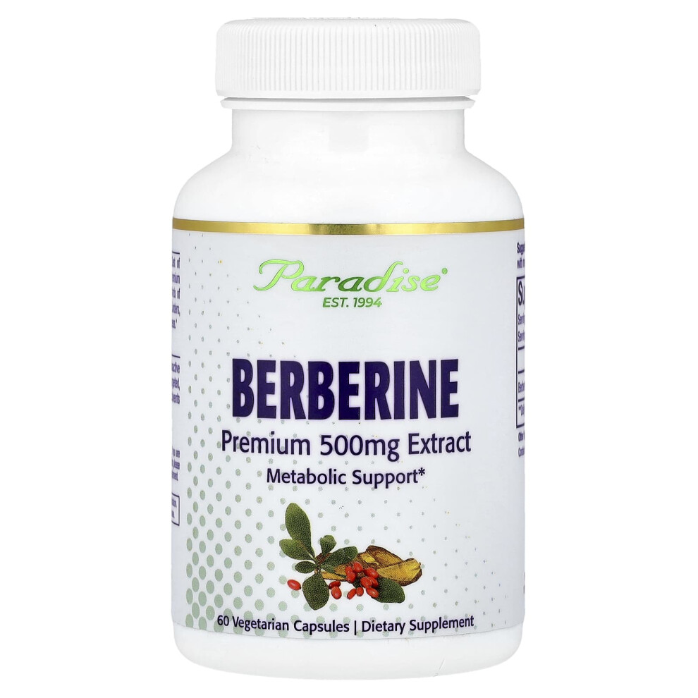 Paradise Herbs , Berberine Extract, 60 Vegetarian Capsules