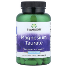 Swanson, Magnézium Taurát, 100 mg, 120 tabletták