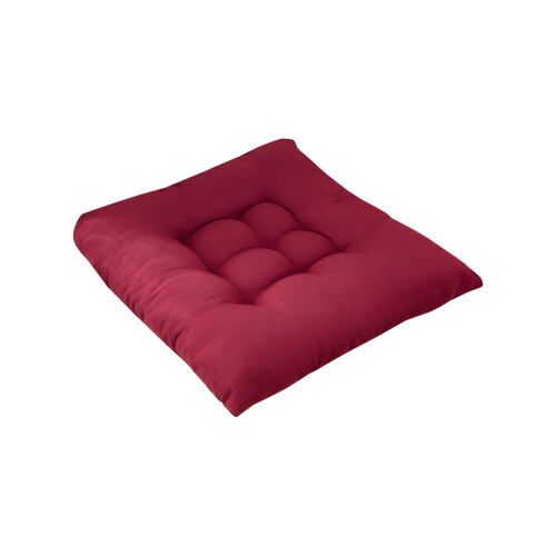 Cuscini per sedie con lacci, rossi, 40x40 cm, confezione da 2 1