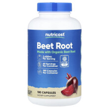 Nutricost, Rote Beete, 180 Kapseln (800 mg pro Kapsel)