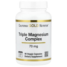 Super Nutrition, Complesso di Magnesio Triplo, 90 Capsule Vegge (70 mg per Capsula)