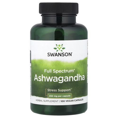 Swanson, Πλήρης Σειρά Ashwagandha, 900 mg, 100 Καψούλες (450 mg ανά Καψούλη)