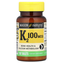 Mason Natural, Vitamine K2, 100 mcg, 100 Tabletten