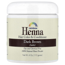 Rainbow Research, Henna, Colorante e Condizionatore per i Capelli, Marrone Scuro (Sable), 4 oz (113 g)
