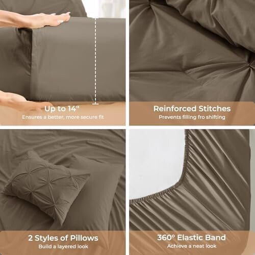 Queen 7-delige dekbedset met microvezel beddengoed 2