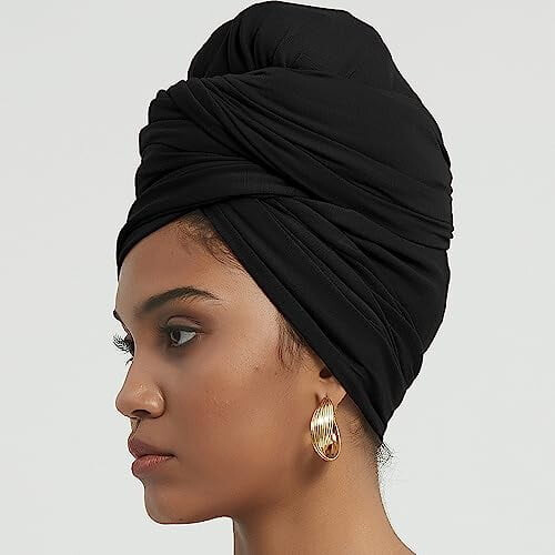 Μακρύ μαλακό κορδόνι κεφαλής Turban για μαύρες γυναίκες διπλής κατεύθυνσης 2