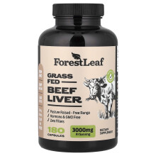 Forest Leaf, szarvasmarha szív, 750 mg, 180 kapszula