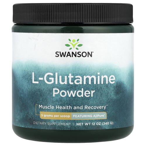 Swanson, Pó de L-Glutamina, 12 oz (340 g)