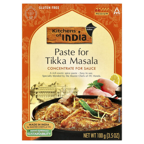 Kitchens of India, Πεστιό για Τικκα Μασάλα, Κονσεντραρισμένο για Σάλτσα, Μέτριο, 3.5 oz (100 g)