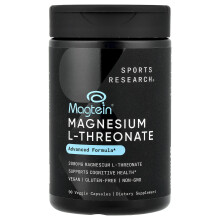 Sports Research, MAG LT, Magtein, 2,000 mg, 90 Veggie kapszula (666 mg Mindegyik kapszula)