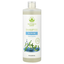 Mild By Nature, (Nature's Gate), Biotin & bambu schampo för tunn hår, 16 fl oz (473 ml)