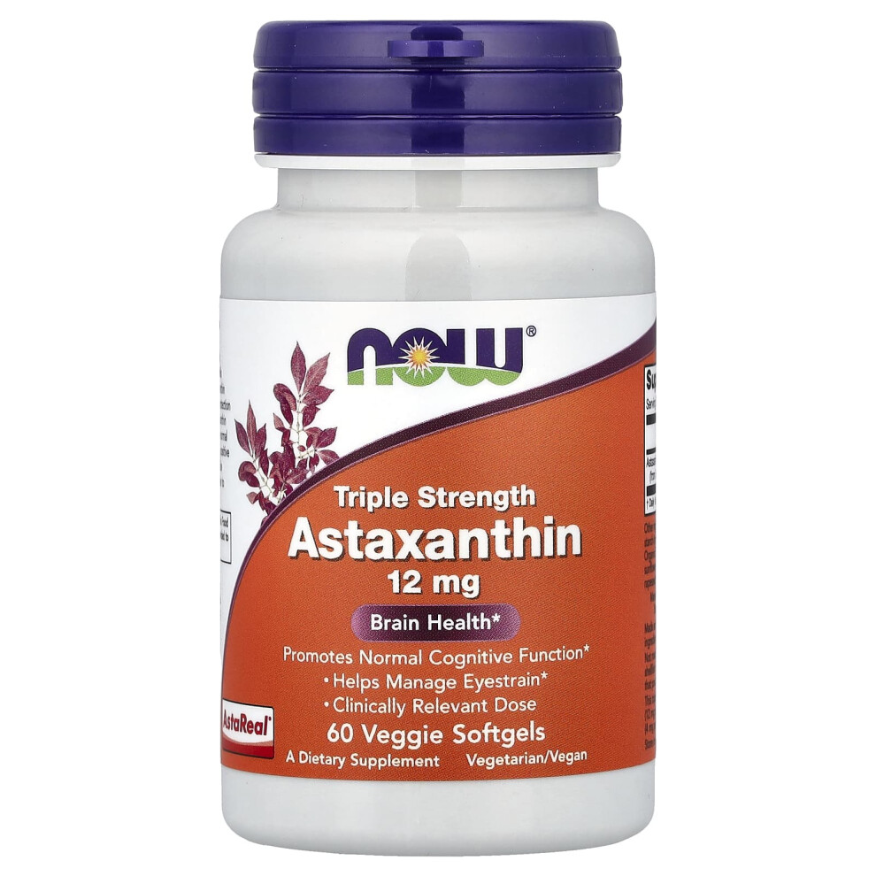 Now Foods , Astaxanthin, 12 Mg, 60 Veggie Softgels