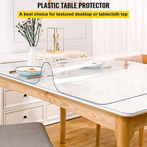 Διαφανές προστατευτικό γραφείου PVC 96x46", πάχους 2,0 χιλιοστών, αδιάβροχο και εύκολο 1