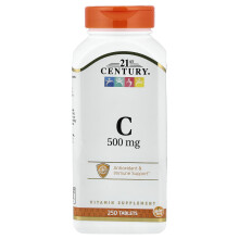 21st Century, Vitamin C, 500 mg, 250 Tablet