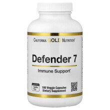 California Gold Nutrition, Immune Complex + 7, met A, C, D, B6, Zink, Selenium & Beta Glucan, 180 Veggie Kapsules