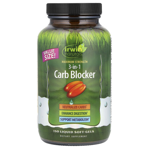 Irwin Naturals, 3-in-1 Φυσιολογικός Μπλοκέρ, Μέγιστη Δύναμη, 150 Liquid Soft-Gels