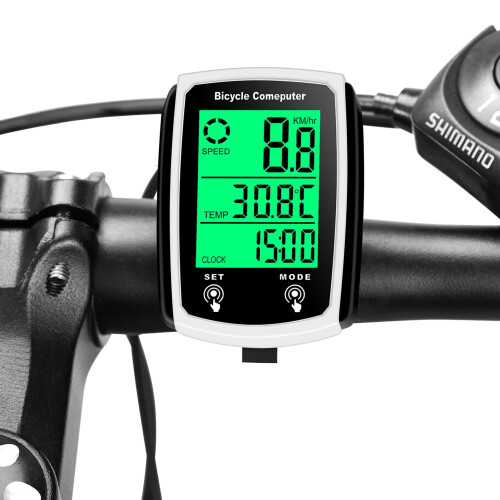 Wired Bike Computer 19 Functions Touch Bike Speedometer Odometer Waterproof Computer With Backlight 2