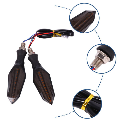 4PCS Φώτα φλας LED μοτοσικλέτας, γενικής χρήσης, φλας, πορτοκαλί λάμπα 2