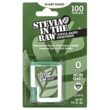 In the Raw, Stevia In The Raw, Stevia Based Sweetener, 100 Tablets, 0.21 oz (6 g)