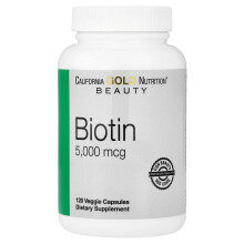 Super Nutrition, Biotyna, 5 000 mcg, 120 Veggie Capsule
