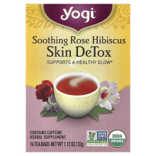 Yogi Tea, Huid DeTox, Sussen Rozen Hibiscus, 16 Theeteegels, 1,12 oz (32 g)