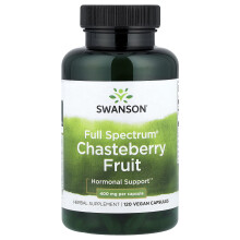 Swanson, Full Spectrum Chasteberry Fruit, 400 mg, 120 kapslar