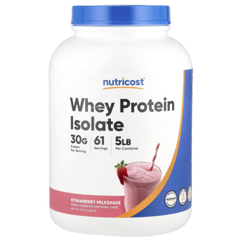 Nutricost, Whey-Protein-Isolat, Erdbeermilchshake, 5 lb (2,268 g)