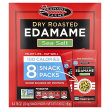 Seapoint Farms, Edamame Affumicati, Sale Marino, 8 Pacchi da Snack, 0.79 oz (22.5 g) Ogni