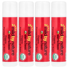 Mild By Nature, Sierra Bees, Organické Léčivé Vazelíny, Granát, 4 Balení, 0,15 oz (4,25g) Každý