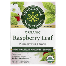 Traditional Medicinals, Organische Frambozenblaadje, Koffievrij, 16 Verpakte Theezakjes, 0,85 oz (24 g)